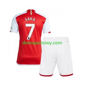 Koszulka Arsenal Saka 7 Dziecięcy Domowe Koszulki Piłkarskie 2023-2024 Krótki Rękaw